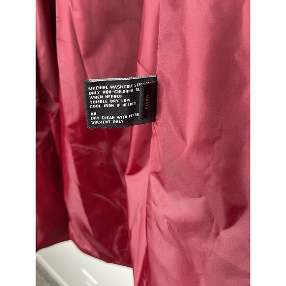 LONDON FOG Women's Long Red Water Resistant Trench Coat 1XL Button Up - Picture 5 of 11